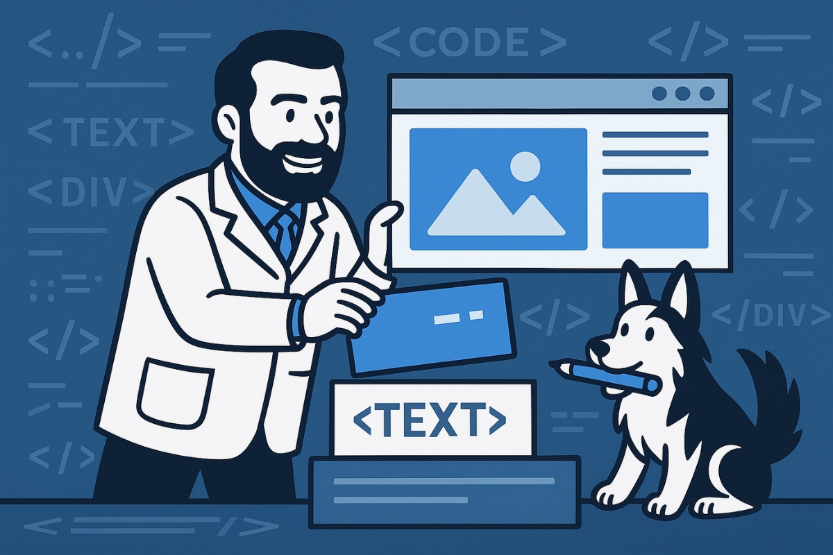 building website together rankvet illustration